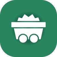 Mine Cart Creative Icon Design vector