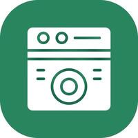 Washing Machine Creative Icon Design vector