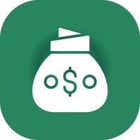 Glyph Round Corner Green Gradient vector
