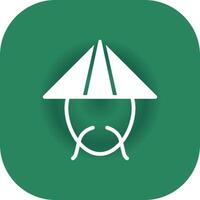Bamboo Hat Creative Icon Design vector