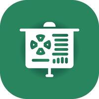 Glyph Round Corner Green Gradient vector