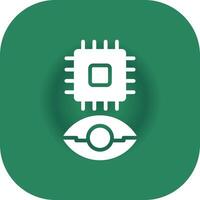 Eye Augmentation Creative Icon Design vector