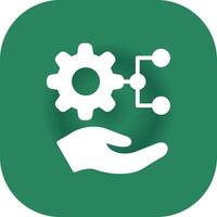 Glyph Round Corner Green Gradient vector
