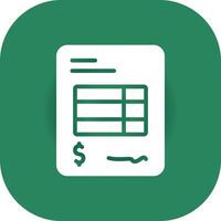 Glyph Round Corner Green Gradient vector
