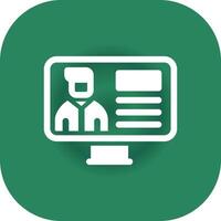 Online Lecture Creative Icon Design vector