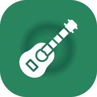 Acoustic Guitar Creative Icon Design vector