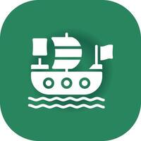 diseño de icono creativo de barco pirata vector