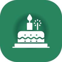 diseño de icono creativo de pastel de cumpleaños vector