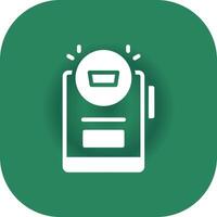 Glyph Round Corner Green Gradient vector