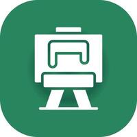 Glyph Round Corner Green Gradient vector