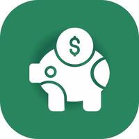 Piggy Bank Creative Icon Design vector