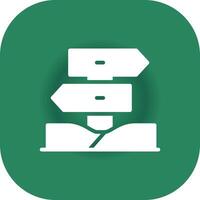 Glyph Round Corner Green Gradient vector