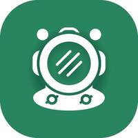 Diving Helmet Creative Icon Design vector