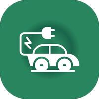 Electric Car Creative Icon Design vector