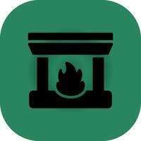 Fireplace Creative Icon Design vector
