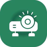 Glyph Round Corner Green Gradient vector