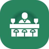 Bar Counter Creative Icon Design vector