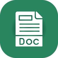 Doc File Format Creative Icon Design vector
