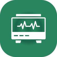 EKG Monitor Creative Icon Design vector