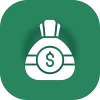 Glyph Round Corner Green Gradient vector