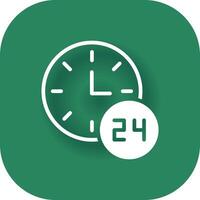 24 Hours Support Creative Icon Design vector