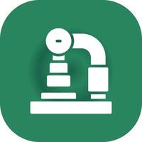 Glyph Round Corner Green Gradient vector