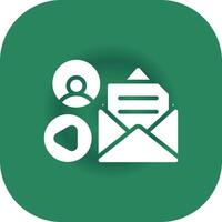 Glyph Round Corner Green Gradient vector