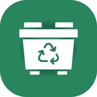 Glyph Round Corner Green Gradient vector