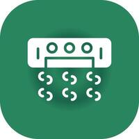 Glyph Round Corner Green Gradient vector