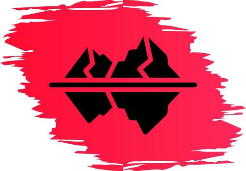 diseño de icono creativo iceberg vector