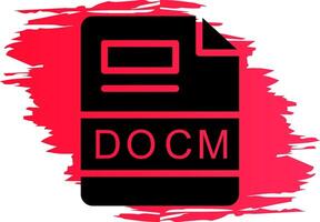DOCM Creative Icon Design vector