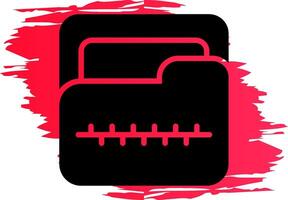 Zip Folder Creative Icon Design vector
