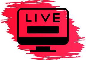 Live TV Creative Icon Design vector