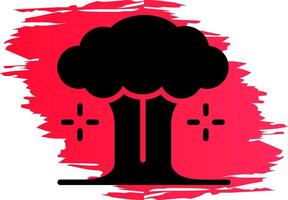 Nuclear Explosion Creative Icon Design vector