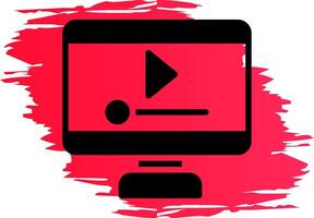 Video Player Creative Icon Design vector