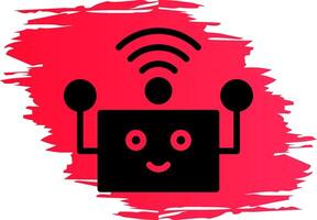 Robot Assistant Creative Icon Design vector