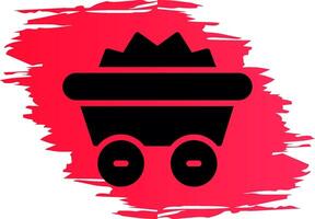 Mine Cart Creative Icon Design vector