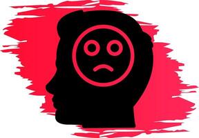 Emotions Sad Creative Icon Design vector