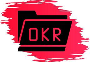 Okr Folder Creative Icon Design vector