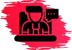 Online Interview Creative Icon Design vector