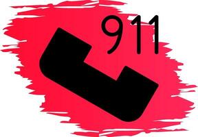 Call 911 Creative Icon Design vector