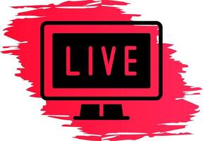 Live Streaming Creative Icon Design vector