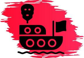 diseño de icono creativo de barco pirata vector