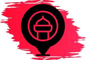 Mosque Pin Creative Icon Design vector