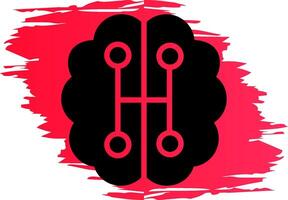 Humanoid Robot Creative Icon Design vector