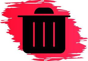 Trash Bin Creative Icon Design vector