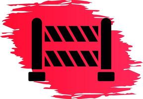 Road Blockade Creative Icon Design vector