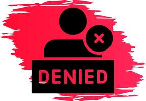 Denied Creative Icon Design vector