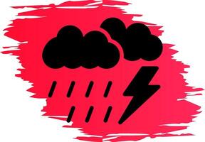 Thunderstorm Creative Icon Design vector