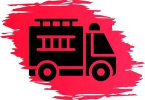 Firefighter Truck Creative Icon Design vector